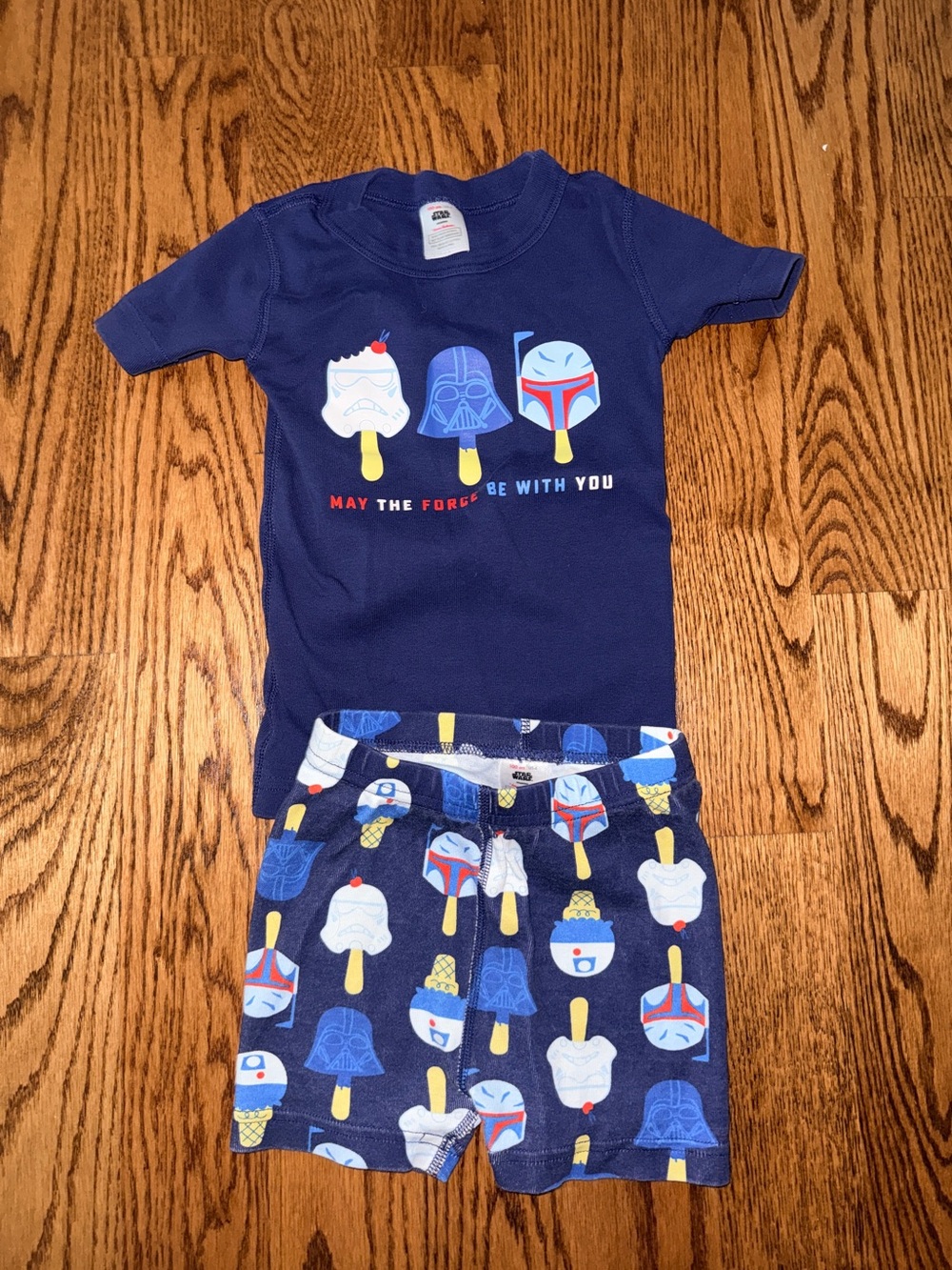 Navy Blue Kids Star Wars Popsicle Pajama Set